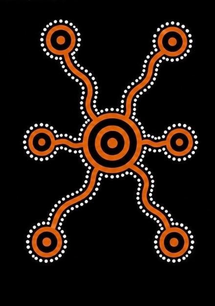 Aboriginal dot art symbol